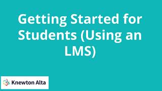 Introduction to Knewton Alta for Students with an LMS [upl. by Llesig415]