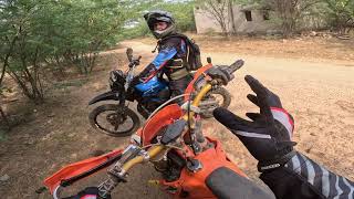 XPulse 200 Chasing KTM 200 2Stroke Dirt Bike  40 BHP vs 18 BHP [upl. by Atalya933]