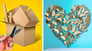 10 Ideias Incríveis para Reciclar e Decorar Artesanato com Caixa de Papelão [upl. by Tav46]