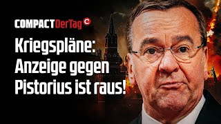 Kriegspläne Anzeige gegen Pistorius ist raus💥 [upl. by Euqnom906]