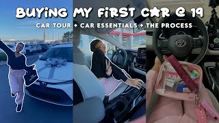 BOUGHT MY FIRST CAR AT 19 4000 discount  car tour  car essentials  TIPS [upl. by Reiners]