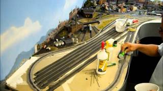 Fast Motion Track Ballasting by Fifer Hobby Supply [upl. by Adnahs]