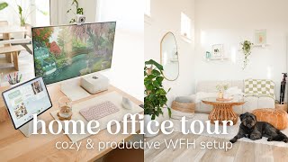 2023 Home Office Tour  Cozy Productive amp Aesthetic WFH Setup [upl. by Akemahs393]