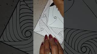 Easy zentangle pattern for beginners [upl. by Esialb]