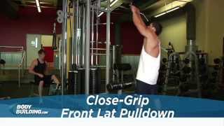 Close Grip Front Lat Pulldown  Back Exercise  Bodybuildingcom [upl. by Tracay]