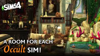 I Built a Room for Each Occult Sim  The Sims 4 Stop Motion Speed Build  No CC [upl. by Eitsyrhc]