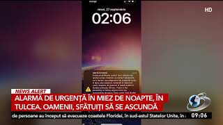 Alertă extremă în județul Tulcea după un nou atac cu drone la granița Ucrainei cu România A fost em [upl. by Camel]