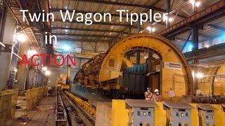 Wagon Tippler in Operation  Material Unloading in Steel Plant [upl. by Danya]