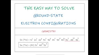 GroundState Electron Configurations Chemistry [upl. by Haya]