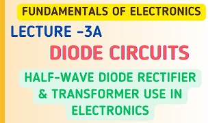 Fundamentals of Electronics  Lecture  3A  HalfWave Rectifier Circuit [upl. by Orthman]