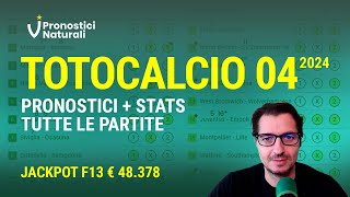 Pronostici Totocalcio Schedina n4 Jackpot 483K Settimana scorsa altra vincitina con opzionali [upl. by Ettelliw]