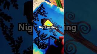 Acyilic colour night penting  penting night penting acyilic penting 🥰🥰🥰🥰 [upl. by Scharf]