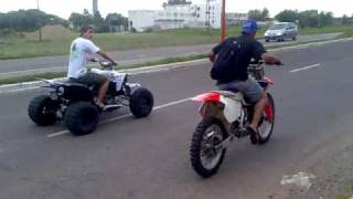 yamaha yfz 450 vs honda cr 125 [upl. by Nylek]