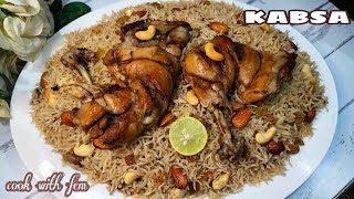 Chicken Kabsa  Arabian Chicken Kabsa Without Oven  Eid Special Kabsa Recipe  Cook With Fem [upl. by Rezal202]