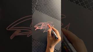 EASY GRAFFITI TAG poscamarkers art poscapens graffiti posca art artist trendibg minivlog [upl. by Buehler]