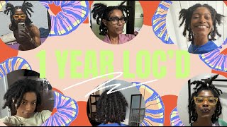 1 Year Visual Loc Journey 🔓✨ Comb Coils  Curly Locs  3b3c Texture [upl. by Yentruok]