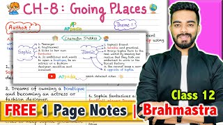 Going Places  CH  8  FREE 1 Page Notes  PYQ Sample Paper Questions 2024🇮🇳 [upl. by Oinotna]