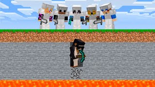 Minecraft Manhunt Vs 100 PRO Hunters [upl. by Atinniuq]