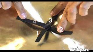 Zildjian Score Magazine  How To Tie A Cymbal Knot [upl. by Ellednahc]