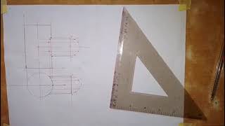 Curve of Interpenetration of Two Unequal Cylinders and Surface Development [upl. by Freeborn]