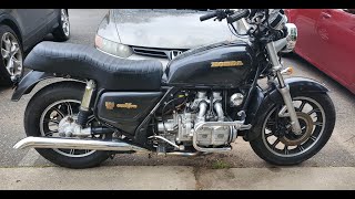 I installed a Jardine exhaust system on my 1983 GL1100 Goldwing Before and After comparison [upl. by Neyut572]