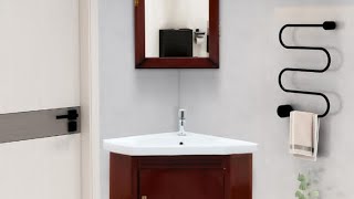 Amazon Plantex vanity cabinet with washbasin mirror corner basin unbreakable cabinet for bathroom [upl. by Devitt551]