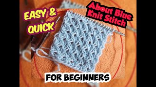 NEW ABOUT BLUE KNIT STITCH EASY QUICK FOR BEGINNERS FAUX CABLE KNITS TUNIC TOP TOPS ANA VANILA ARTS [upl. by Ecnarrot]