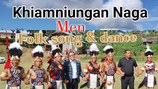 Khiamniungan Naga Men Traditional Folk Song amp Dance Kingniu village Noklak District Nagaland [upl. by Anirrehs]