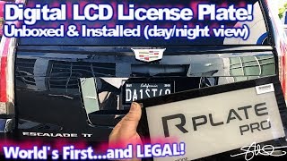 Worlds First Digital License Plate  The RPlate Pro UnboxedInstalled 2015 Cadillac Escalade [upl. by Sheridan]