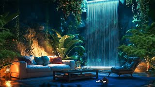 Luxurious Resort Haven Grand Waterfall ampSoothing Nature Sounds for Ultimate Relaxation amp Deep Sleep [upl. by Annahael]