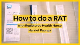 How to do a rapid antigen test RAT for COVID19 with nurse Harriet Paunga [upl. by Sonahpets374]