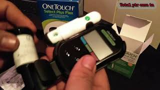 UTILIZARE GLUCOMETRU ONE TOUCH SELECT PLUS FLEX TOTI PASII  how to use a glucometer [upl. by Bilak219]