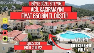 Fiyat 850 Bin TL Düştü‼️Didim Akbükün En Güzel Otel Sitesinde Tam Müstakil 4 1 Satılık Villa [upl. by Emirej761]