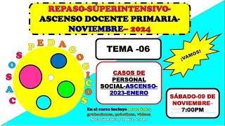 TEMA6PRIMARIACASOSPERSONAL SOCIALASCENSO2023APLICADO EN ENERO [upl. by Erma]