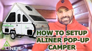 How to Set Up an ALiner PopUp Camper Under 2 Minutes [upl. by Marfe]