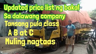 Updated price list ng bakal tapalodo yero at lata sa 2 company Tansong pula nagtaas din [upl. by Sihon602]