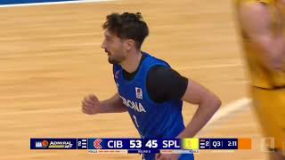 AdmiralBet ABA League 202425 highlights Round 8 Cibona  Split 9112024 [upl. by Secnarfyram]