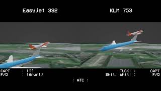 FICTIONAL CRASH  Easyjet 392 and KLM 753 First Collision  VERSION 110 [upl. by Territus]