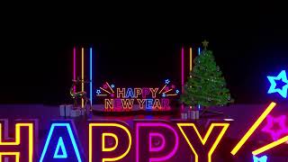 Happy New Year Background 4K VJ Loop Video  No Copyright Motion Loop Video [upl. by Nnil671]