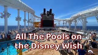 Exploring All The Pools On The Disney Wish Decks 1114 [upl. by Desmund581]