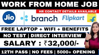 JIO URGENT HIRING  DIRECT SELECTION  WORK FROM HOME JOBS 2024  ONLINE JOBS AT HOME 12TH PASS [upl. by Atok]