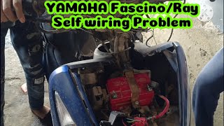 Yamaha FascinoAlphaRay Scooty Self start wiring starting problem solved Self relaycutout [upl. by Isadore]