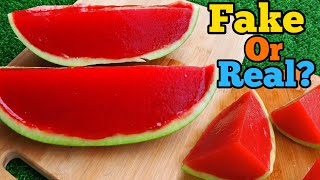 Watermelon Jelly recipe  Watermelon Pudding  Cooking recipe  Food Crafting [upl. by Treboh396]