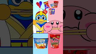 Kirby Animation  Blue Food VS Red Food Emoji Mukbang [upl. by Leikeze551]