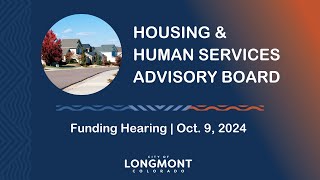 Longmont Human Services Funding Hearing Pt 3  Food and Nutrition  Oct 9 2024 [upl. by Aysahc216]