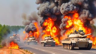 just happened 100 German Leopard 2A6 tanks were destroyed by Russian troops on their way to the bor [upl. by Mohammed297]