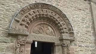 The magnificent Romanesque SaxonNorman carvings c1140 at Kilpeck Church Herefordshire England UK [upl. by Ainnet]