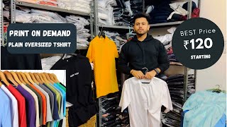 Plain oversized tshirt wholesale ludhiana manufacturer  Dropshoulder tshirt factory in Ludhiana [upl. by Oznerol]