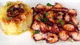 PULPO AL AJILLO  Recetas de Cocina [upl. by Ariahaj]