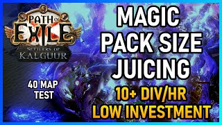 PoE 325 Magic Pack Size Juicing  FUN amp PROFITABLE  Low Investment  MASSIVE XP  40 Map Test [upl. by Rolo]